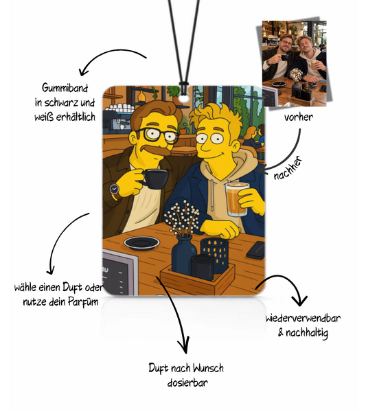 Personalisierter Duftbaum - Simpsons Stil